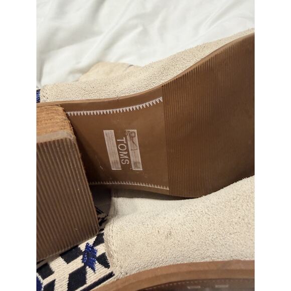 TOMS Aztec Women's Cream Booties - Size 9.5 NWOT - Picture 7 of 8